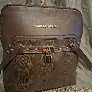 Adrienne Vittadini Brown 3-Way Bag | Satchel Crossbody Backpack